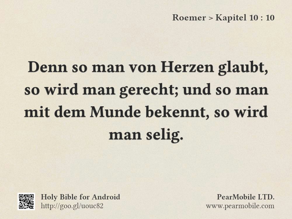 Roemer, Kapitel 10:10